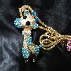🎉Betsey Johnson Stuffed Giraffe Necklace